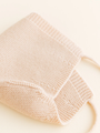 Newborn bonnet made of Italian merino wool Oat