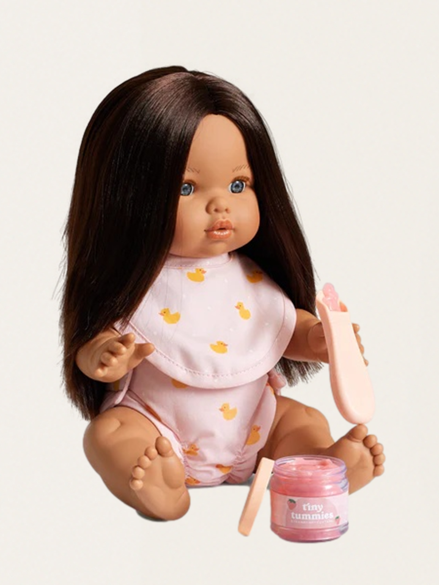 Magic jar with a spoon for feeding a doll - Strawberry