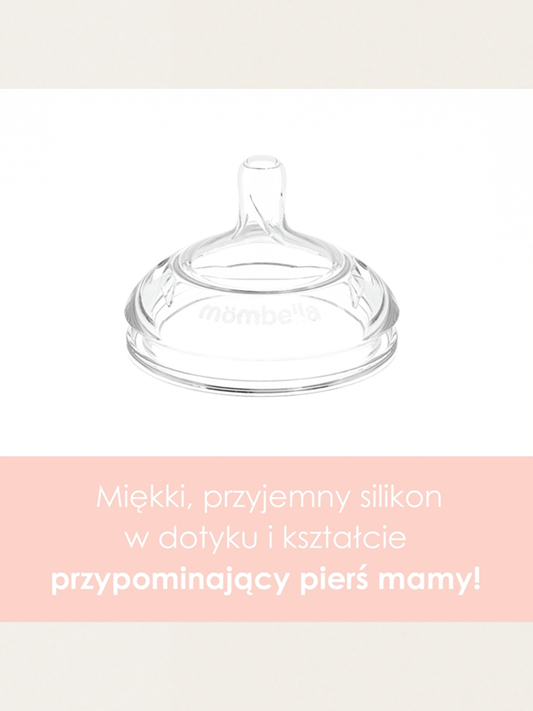 Butelka antykolkowa silikonowa Breast Shape Old Roze