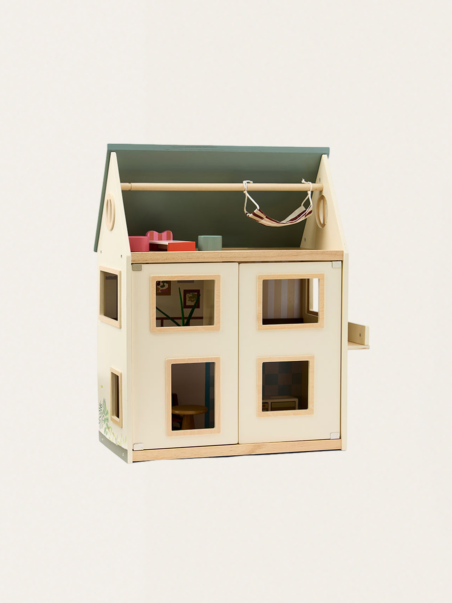 Aidens hölzernes Puppenhaus