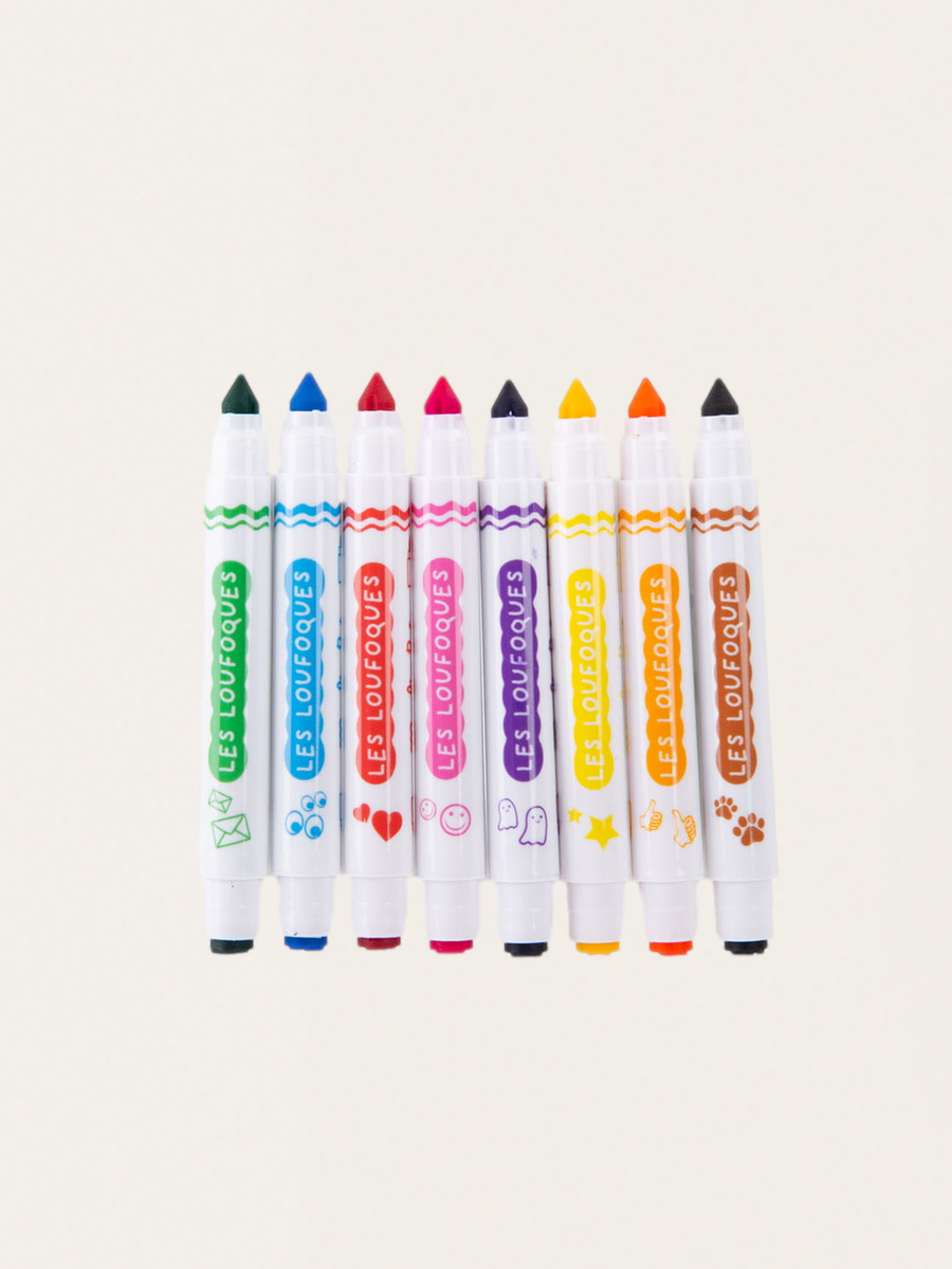 Doppelseitige Marker mit Stempeln