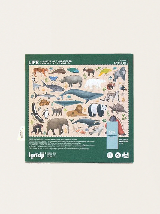 Lebenspuzzle – Gefährdete Tierarten – 200 Teile