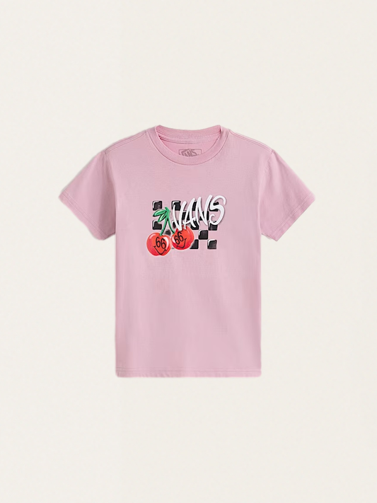 Checker Cherries Pink Dawn T-Shirt 