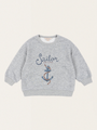 Lou Grey Melange Baumwoll-Sweatshirt