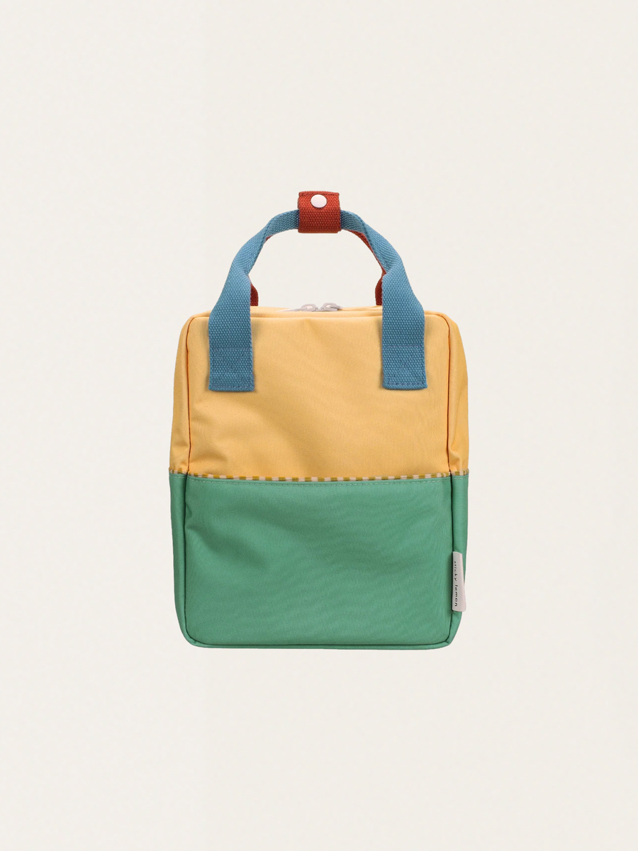 Wonders small children's backpack sandy yellow + aquatic green