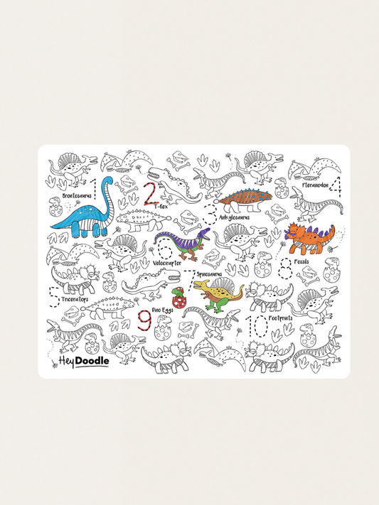 Large A3 silicone coloring mat - Dinosaurs