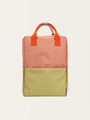 Großer Kinderrucksack von Wonders, Korallenrosa + Schilfgrün