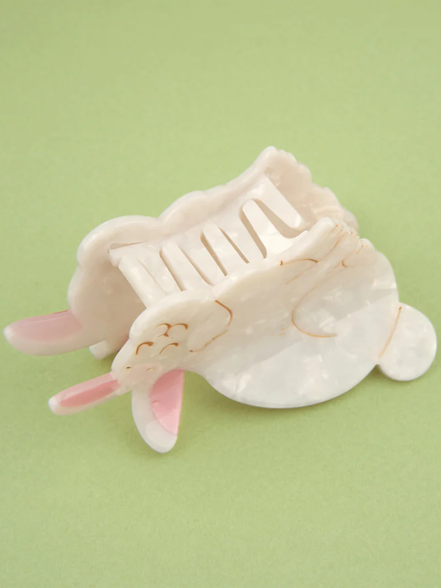 Rabbit hair clip