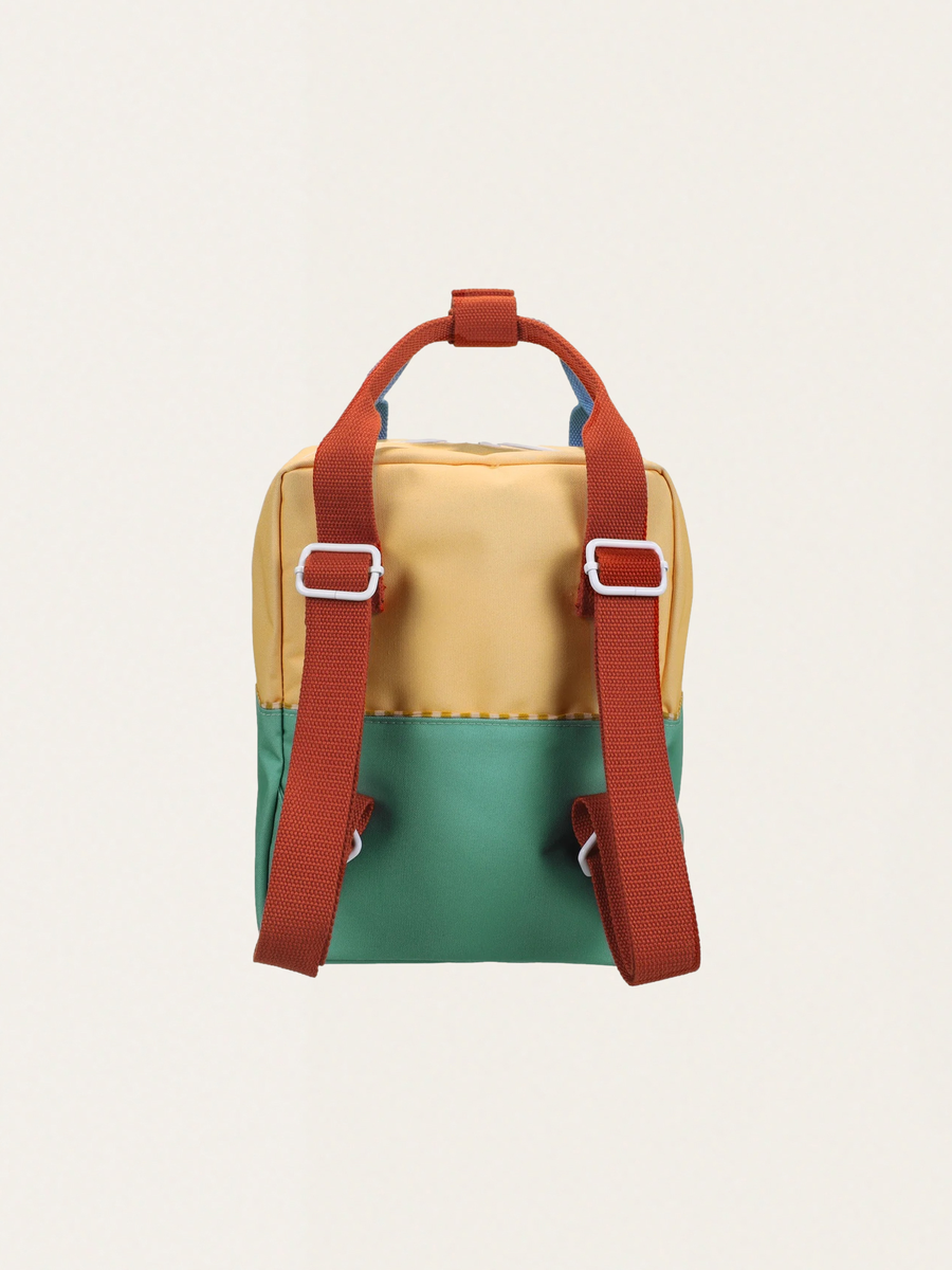 Wonders small children's backpack sandy yellow + aquatic green