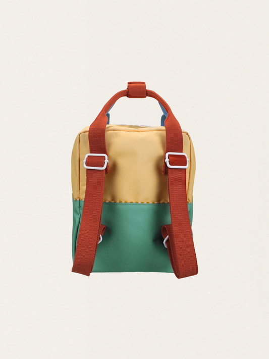 Wonders small children's backpack sandy yellow + aquatic green
