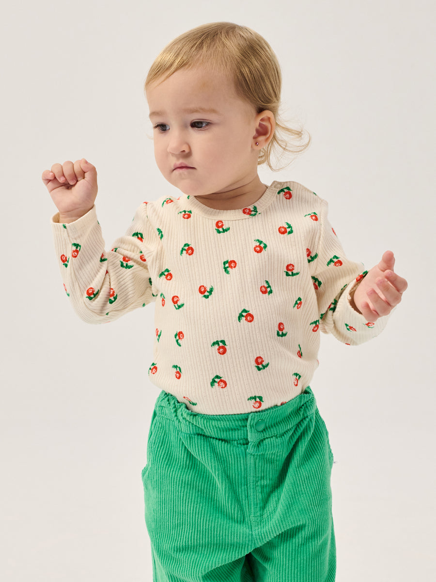 Bawełniany long sleeve Baby Stamp Bloom all over