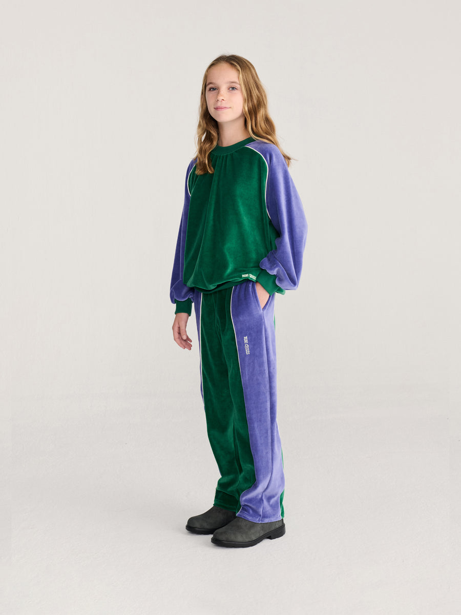 Welurowe spodnie Kids Color Block