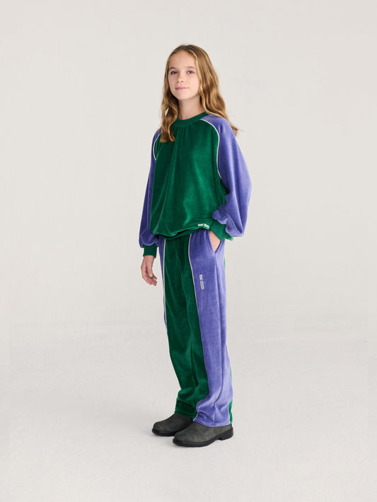 Welurowe spodnie Kids Color Block