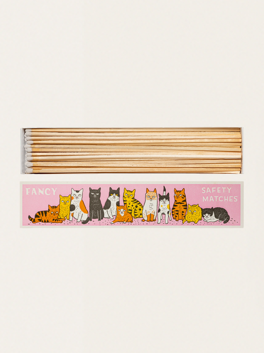 Lange Streichhölzer in einer eleganten Vintage-Box – Fancy Cat