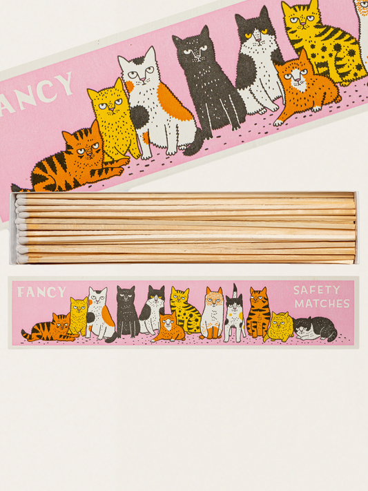 Lange Streichhölzer in einer eleganten Vintage-Box – Fancy Cat