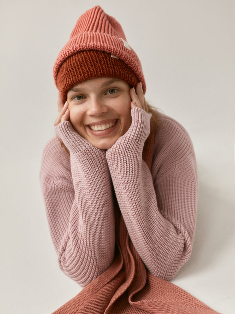 Chunky merino wool hat