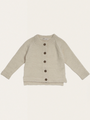 Gestrickte Baby-Alpakawoll-Strickjacke in Creme