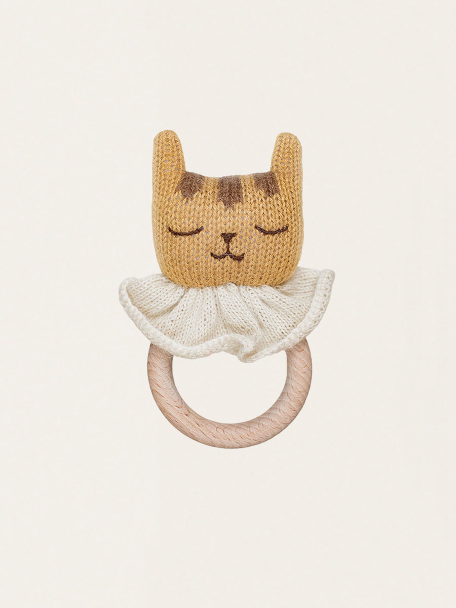 Teether with rattle