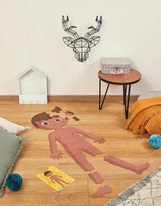 Educational puzzle: Giant human body