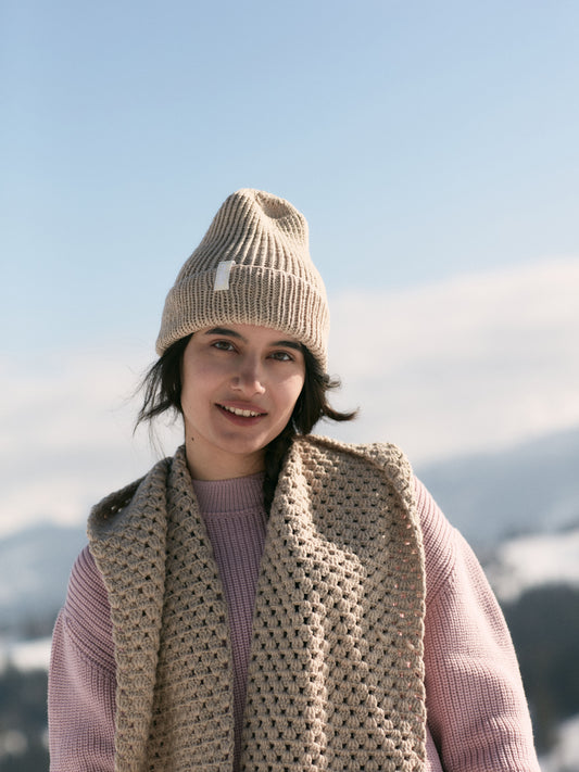 Chunky merino wool hat