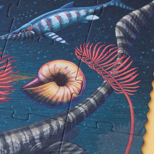 Puzzle mit Beobachtungsspiel Zeitalter der Dinosaurier 100 Teile.
