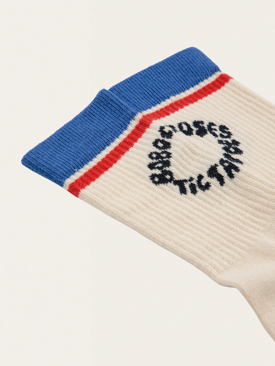 Kids Tic Tac Toe Color Block Long Socks