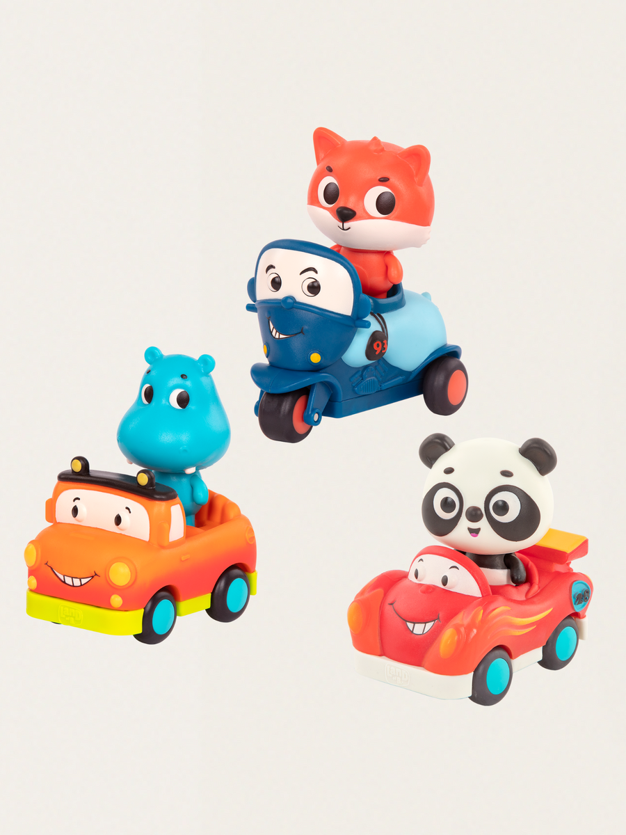 Set of 3 soft cars with passengers