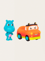 Set of 3 soft cars with passengers