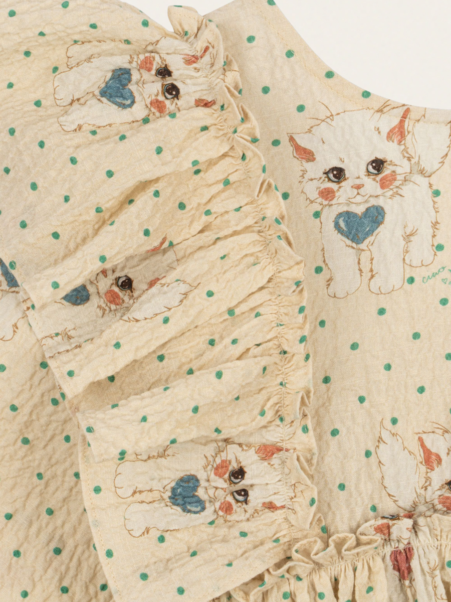 Beeindruckendes Baumwollkleid mit Schleife, Elin