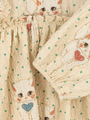 Beeindruckendes Baumwollkleid mit Schleife, Elin