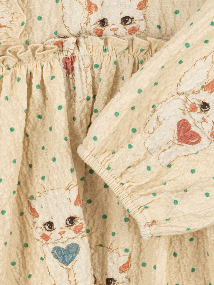 Beeindruckendes Baumwollkleid mit Schleife, Elin
