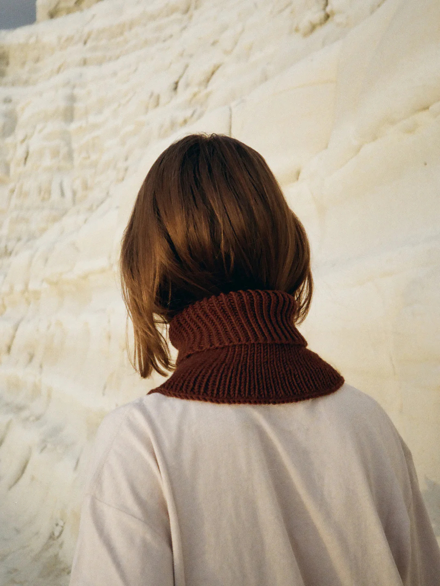 Hot Chocolate chunky merino wool scarf