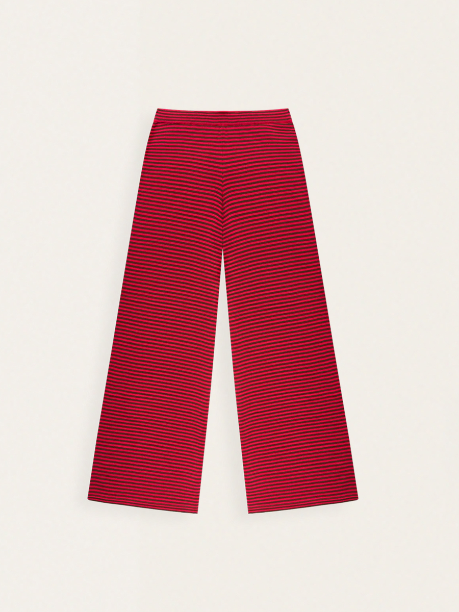 'Everyday' Adult Raspberry Stripe Wide Leg Pants