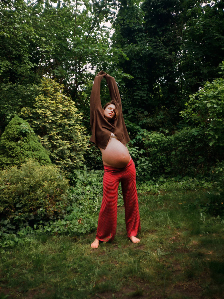 'Everyday' Adult Raspberry Stripe Wide Leg Pants