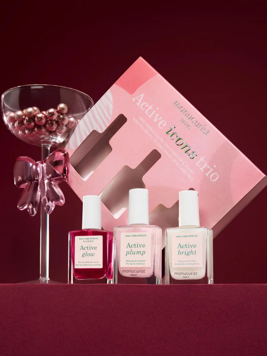 Zestaw odżywczych lakierów do paznokci Active Glow™ Icons Trio