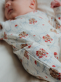 Bawełniane śpioszki kopertowe Minnie Newborn