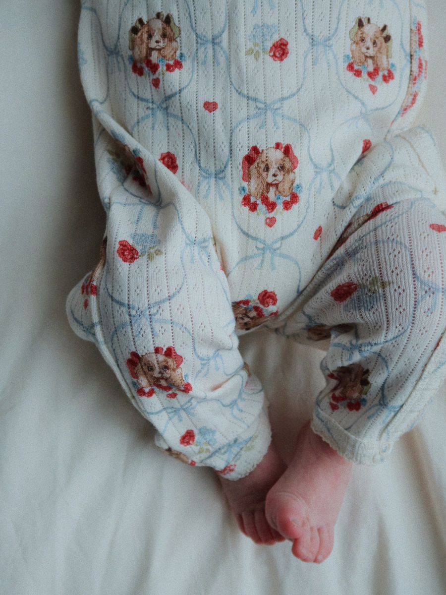 Bawełniane śpioszki kopertowe Minnie Newborn