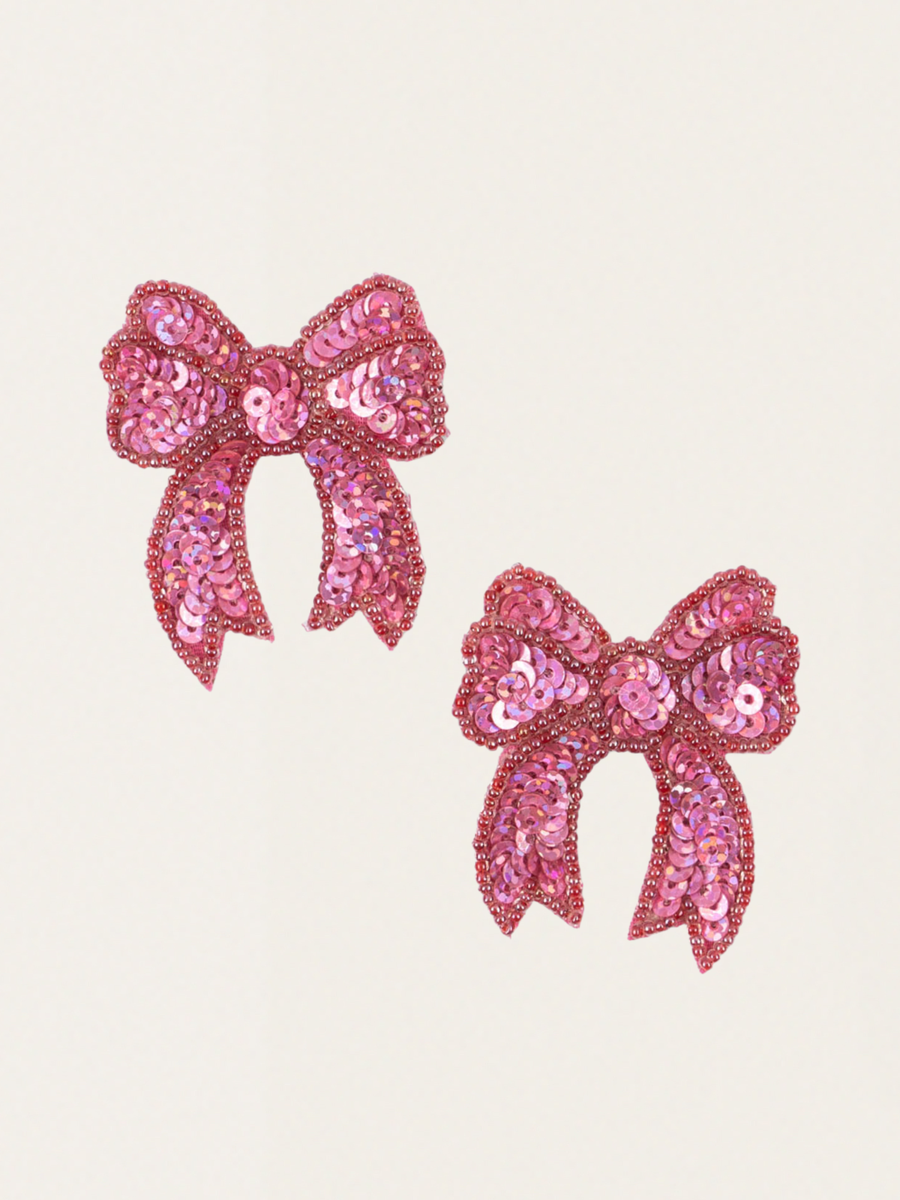 Spinki do włosów Sequin Bow 2 szt. Rapture Rose