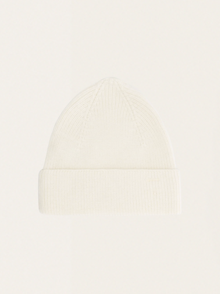Czapka - beanie z wełny merino Cream