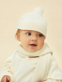 Czapka - beanie z wełny merino Cream