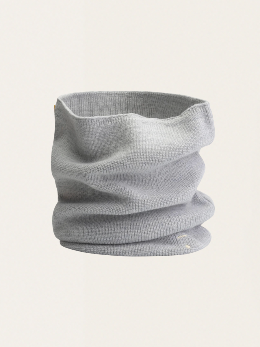 Komin - golfik z wełny merino Endless Scarf Gray Melange