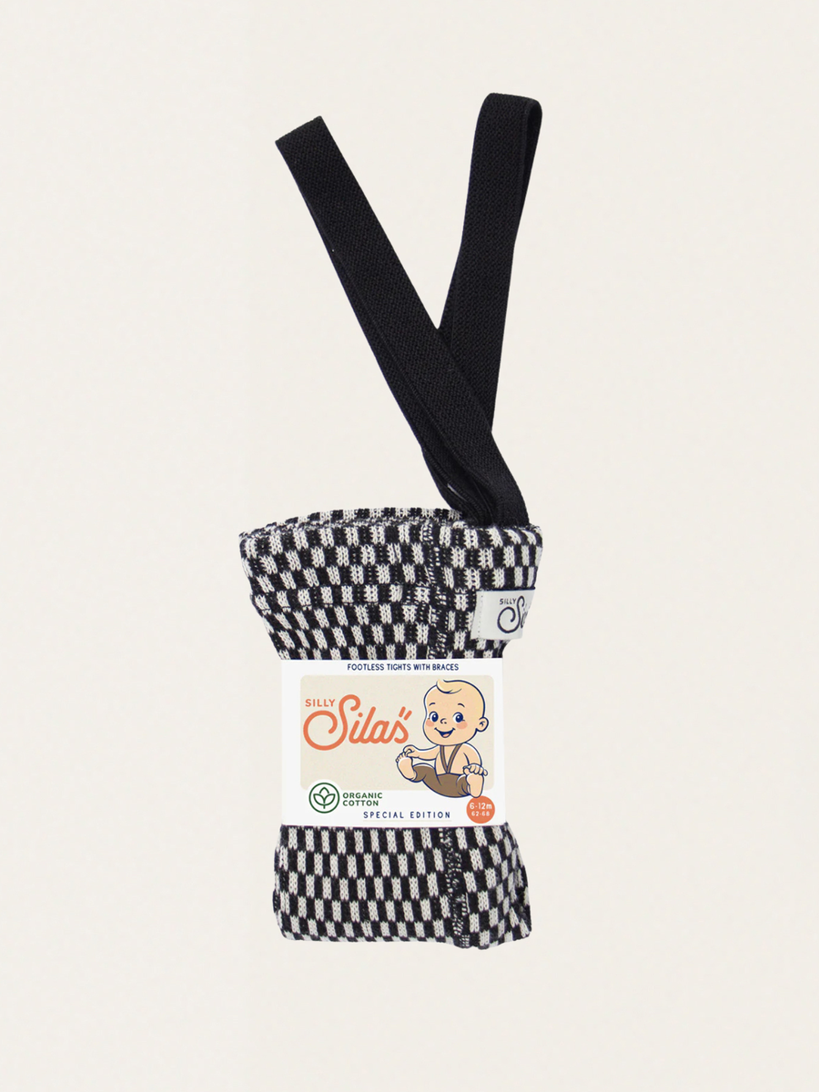 Bawełniane legginsy na szelkach w stylu retro