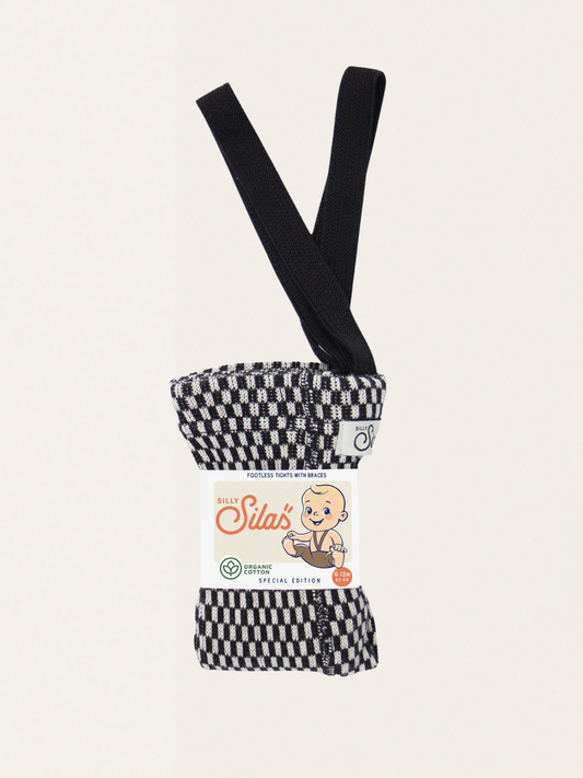 Bawełniane legginsy na szelkach w stylu retro