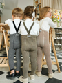 Bawełniane legginsy na szelkach w stylu retro