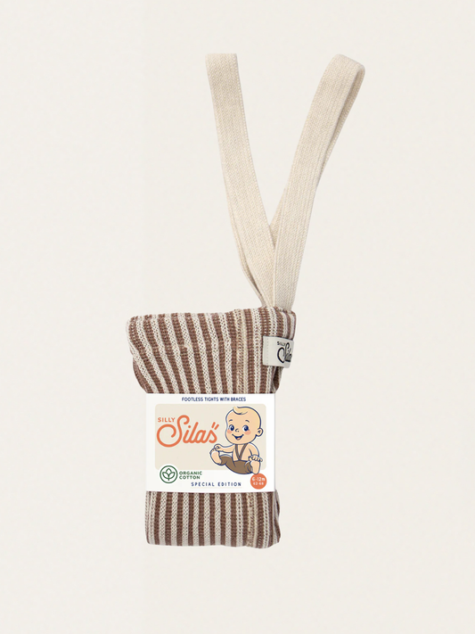 Granola x Cream Striped Retro Bib Leggings