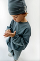 Bawełniana czapka Kids Bonnet Blue Gray