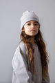 Bawełniana czapka Kids Bonnet Gray Melange