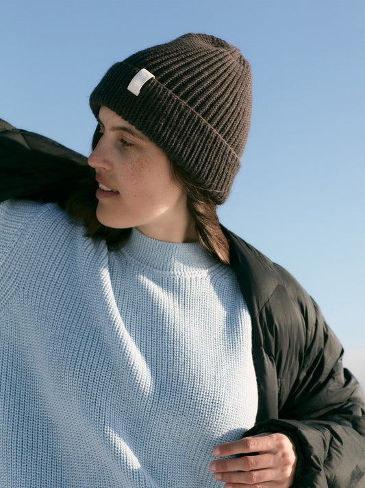 Chunky merino wool hat