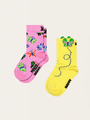 Schmetterlings-Kindersocken, 2er-Pack