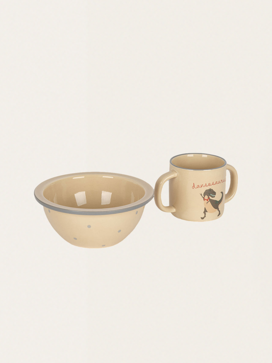 Zestaw ceramicznych naczyń